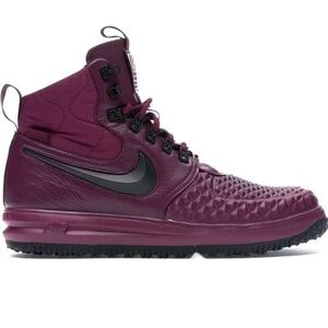 Nike Lunar Force Duckboot High Top Burgundy Purple Bordeaux Mens 7/ Womens 9